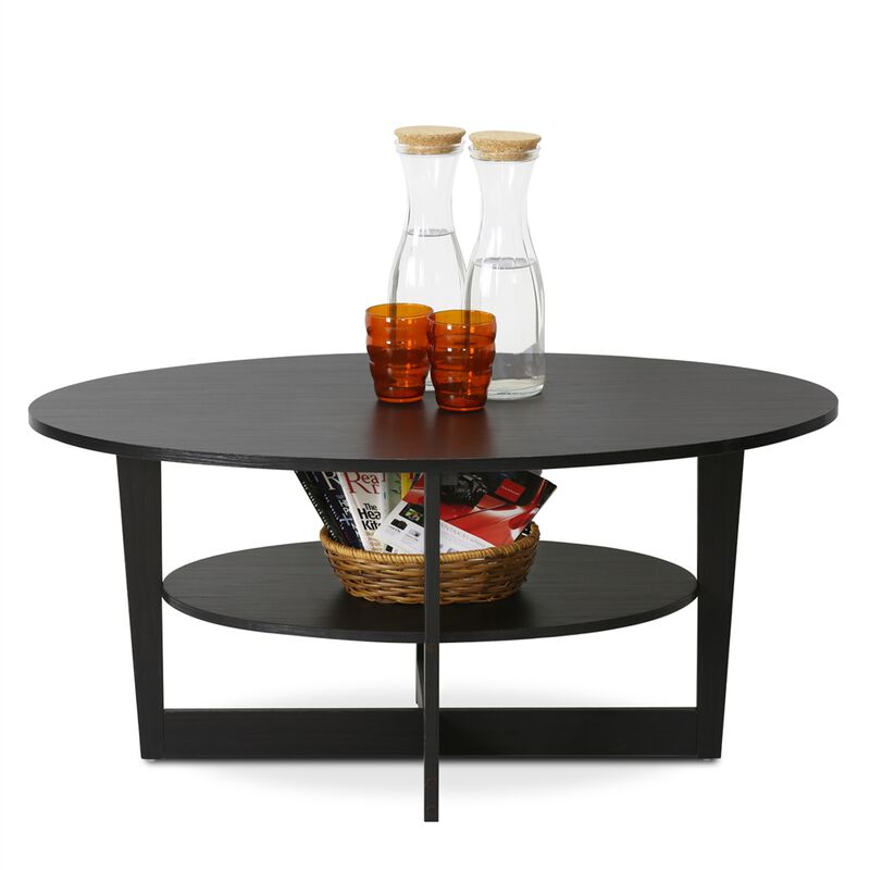 JAYA Round Coffee Table, Walnut