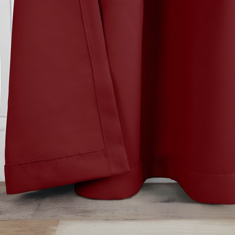 Set of 2 Blackout Curtains Rod Pocket Solid Room Darkening image number 2