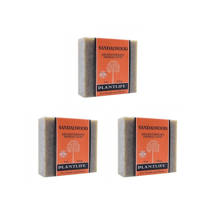 Plantlife Bar Soap - Sandalwood 3 Pack