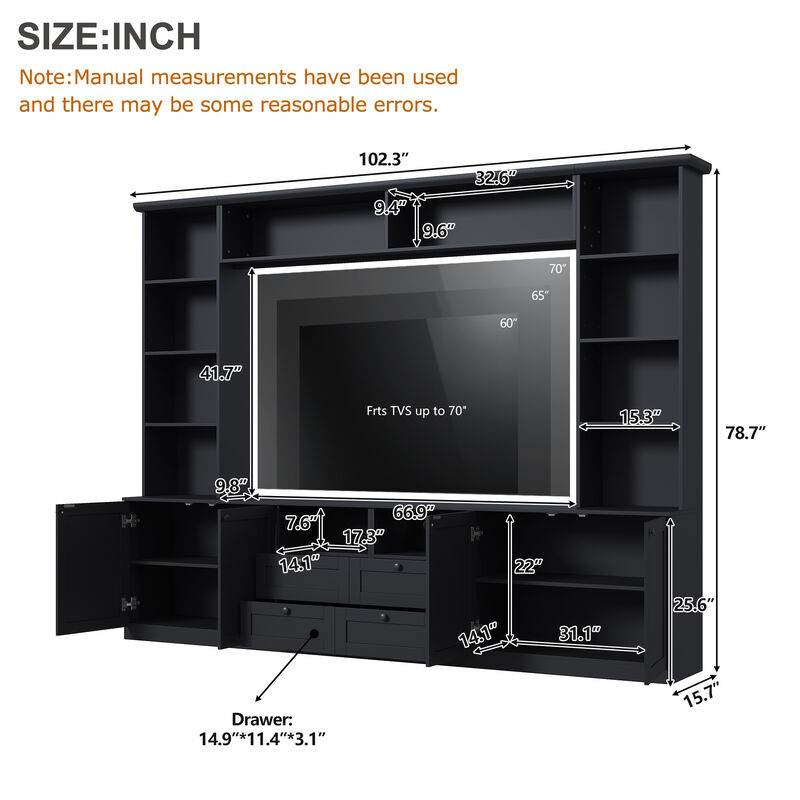 Poxkax Elegant Entertainment Center Wall image number 6