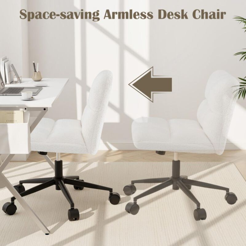 Hivvago Cross Legged Chair with Wheels with Padded Seat Adjustable Height for Bedroom Study