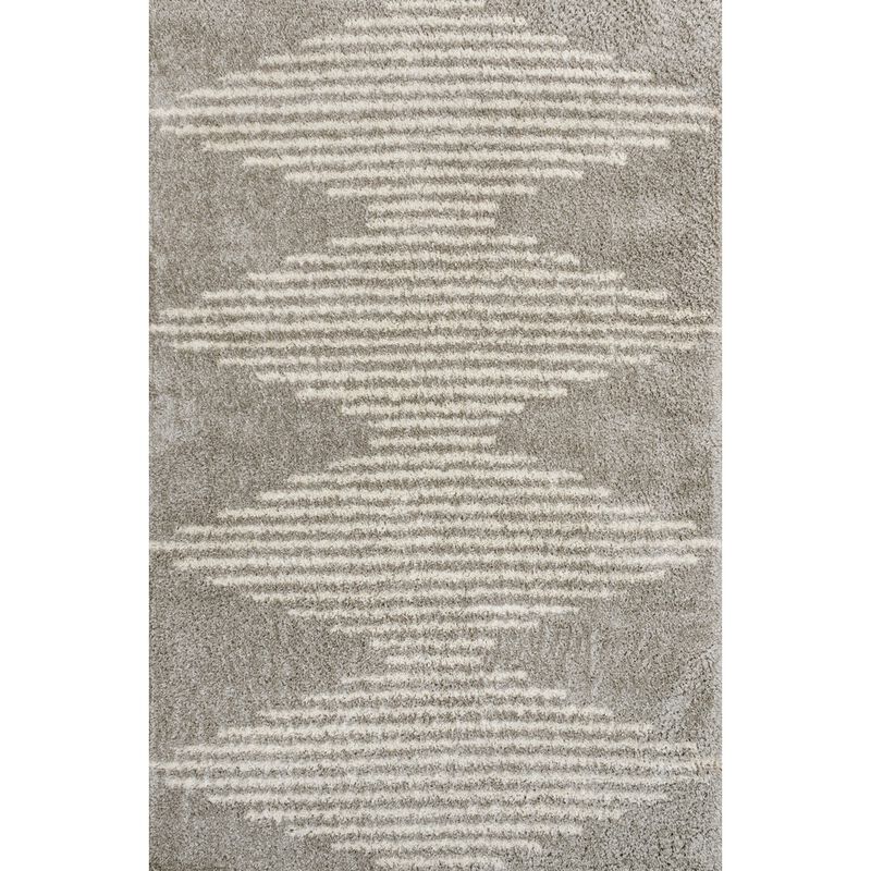 Elm Diamond Stripe Geometric Shag Area Rug
