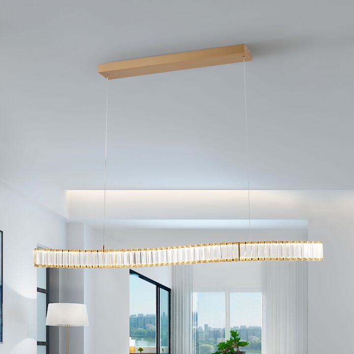 Alexandria Chandelier Gold Crystal Integrated LED CC Technology