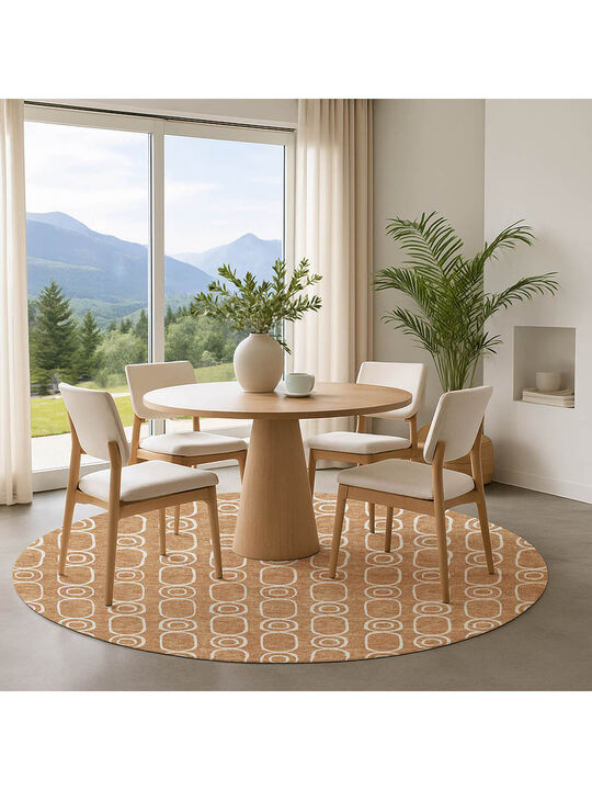 The Reserve TR6 Copper 8' Round Rug