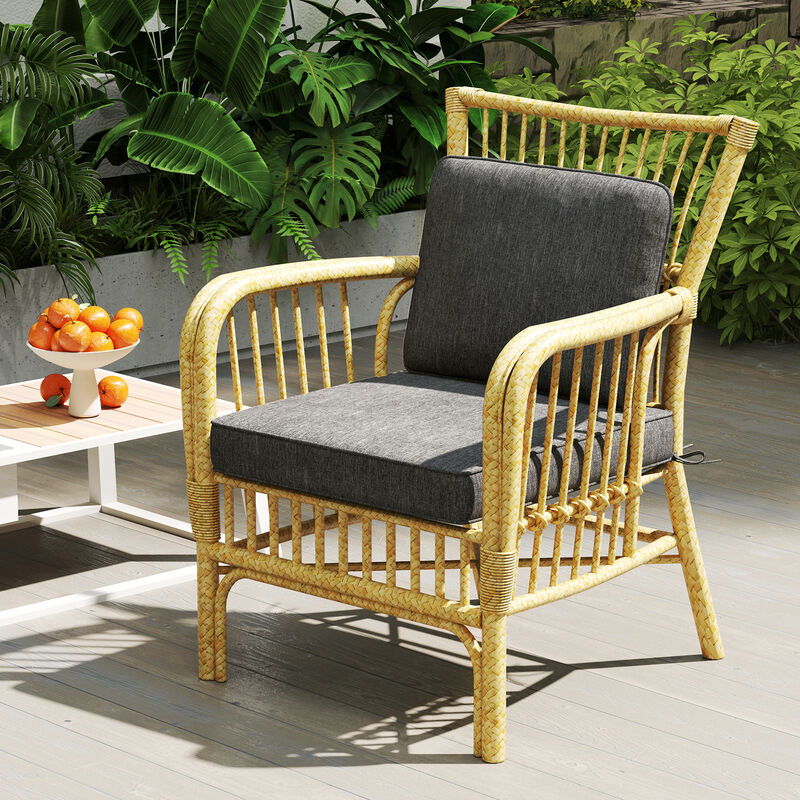 2-Pack Outdoor Patio Chair Cushions &ndash; Removable & Washable Covers