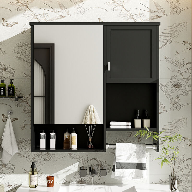 ELEMENT ACE Modern Wall Mounted Bathroom Medicine Cabinet with Adjustable Shelves image number 1