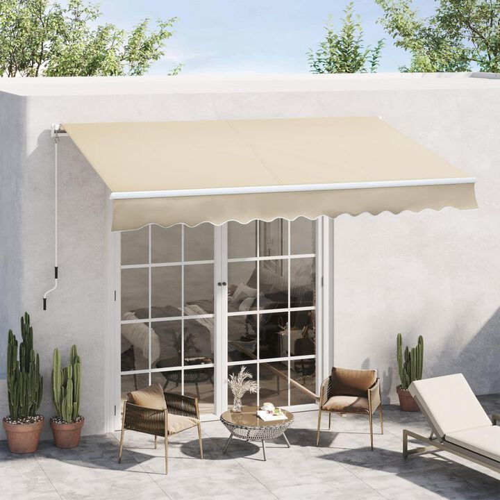 Hivvago Retractable Sun Shade Awning for Deck or Yard