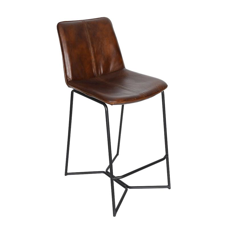World Interiors Brisbane Morgan Counter Chair in Hand Washed Chestnut image number 5