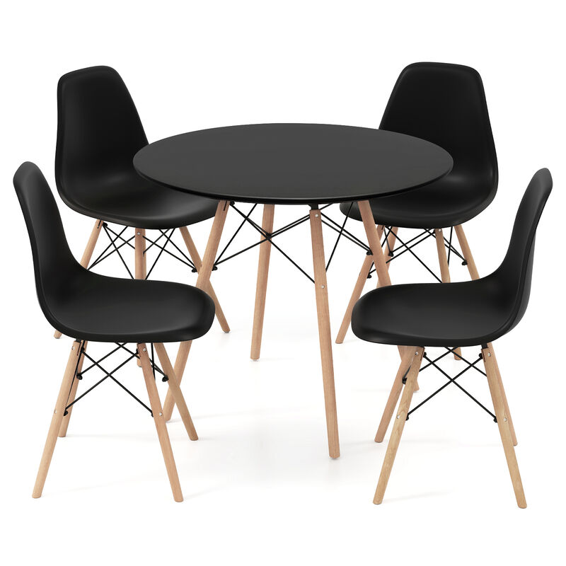 5 Pieces Table Set With Solid Wood Leg For Dining Room image number 0