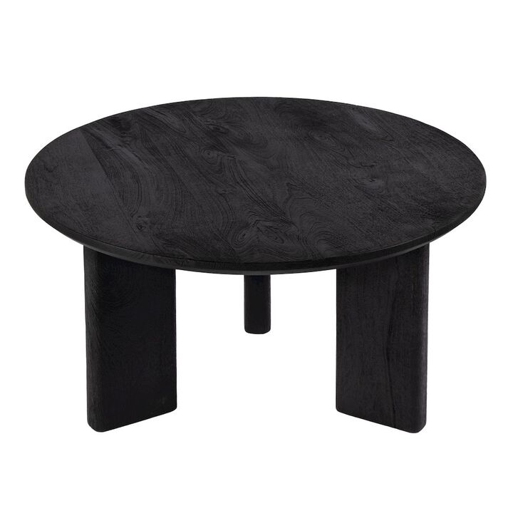 Butler Specialty Jenni 30 in. W Round Wood Coffee Table, Black