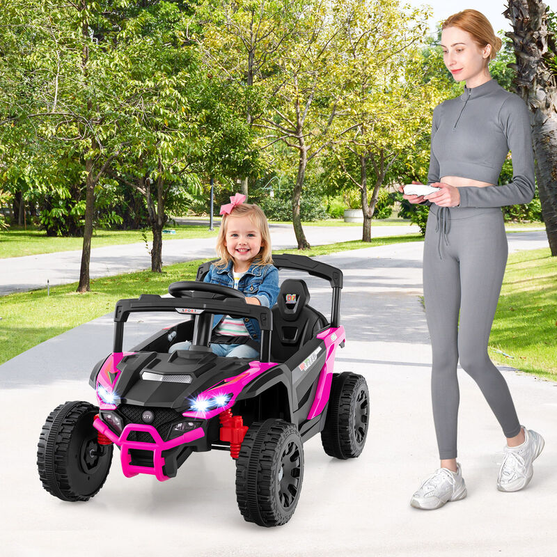 Kids 12V Electric UTV Ride On Car with LED Lights Music and Horn image number 1