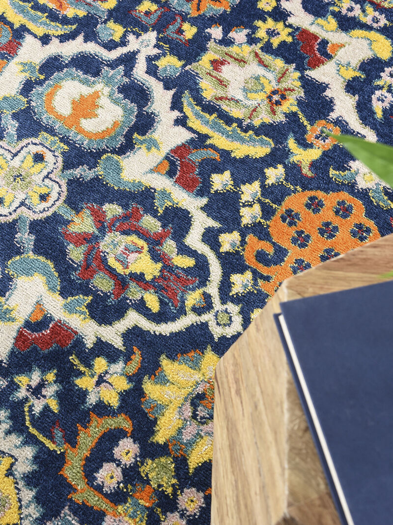 Allur ALR03 Navy/Multicolor 6' x 9' Rug