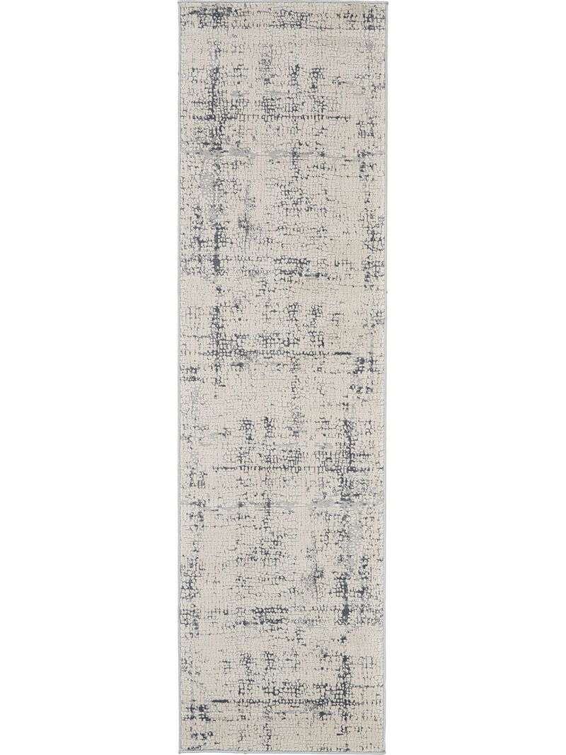Rustic Textures RUS06 Ivory/Blue 2'2" x 7'6" Rug image number 0