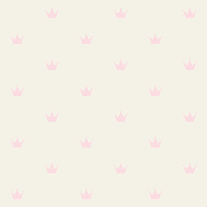 Bea Light Pink Crowns Wallpaper