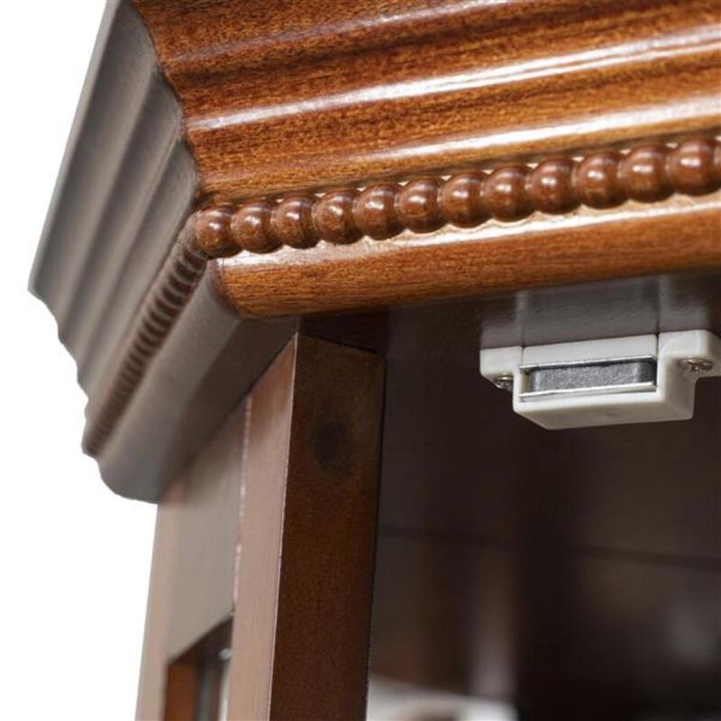 Corner Curio Cabinet with Lights Elegant Display Cabinet for Living Room & Home Decor