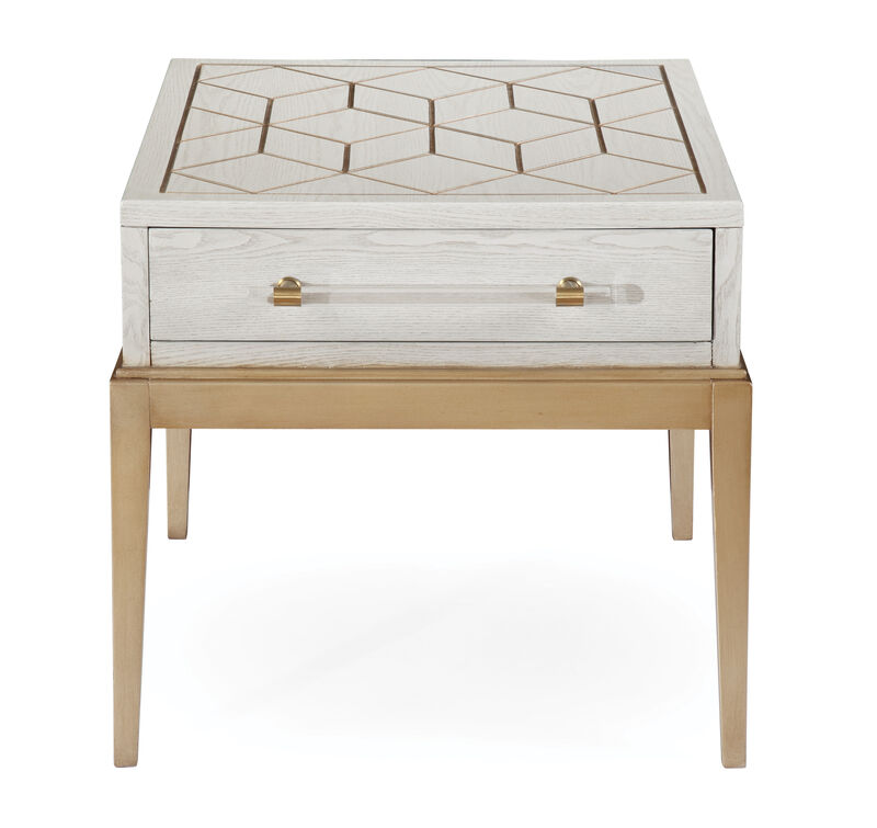 Perrine White End Table