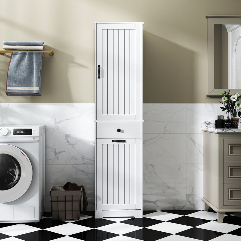 Clihome Laundry Cabinet,with 1 Storage Cabinet and 1 Drawer