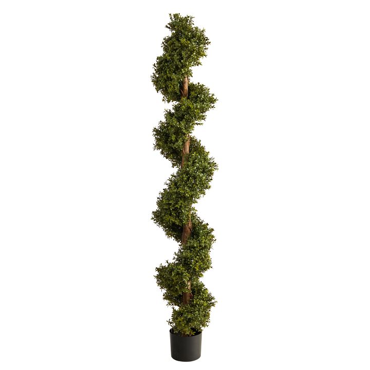 HomPlanti 6 Feet Boxwood Spiral Topiary Artificial Tree