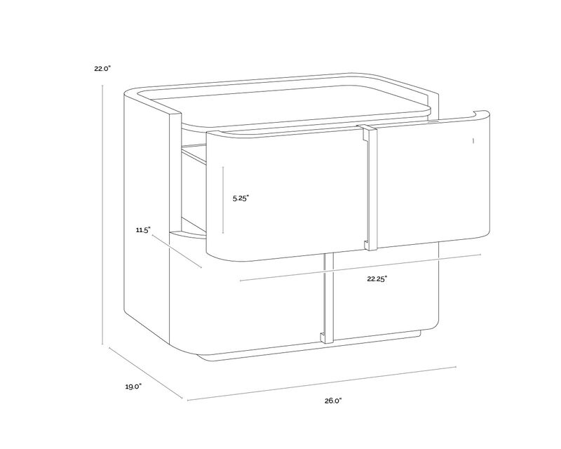 Jamille Small Nightstand
