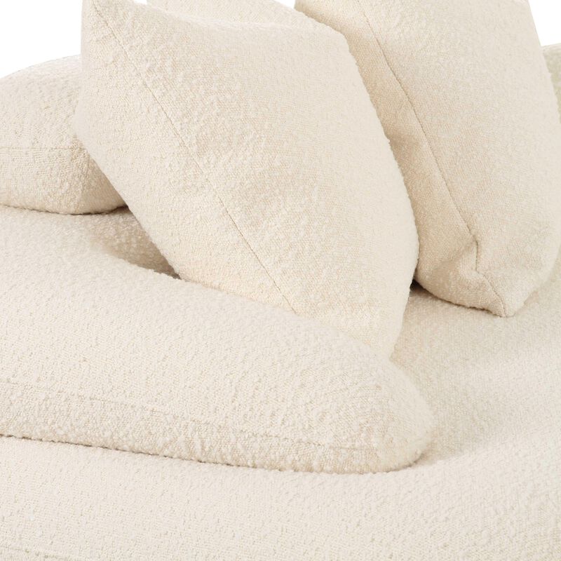 Lulu Cream Boucle Modular Curved Sectional image number 4