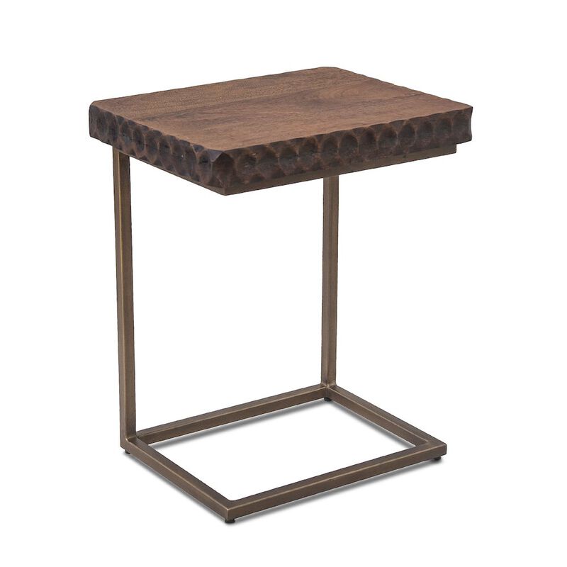 World Interiors Vallarta Side Table in Mango Wood with Two Tone Finish image number 8