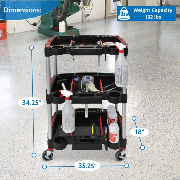 3 Shelf Mechanics Cart