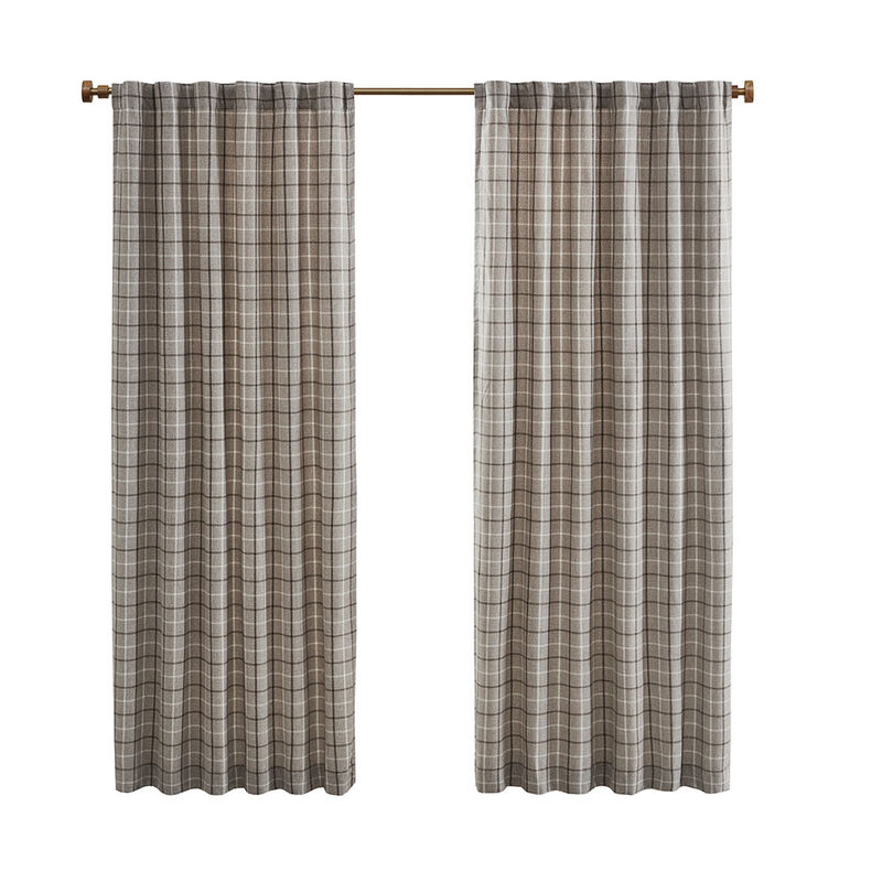 Gracie Mills Brianna Plaid Curtain Panel with Fleece Lining - 50x84"