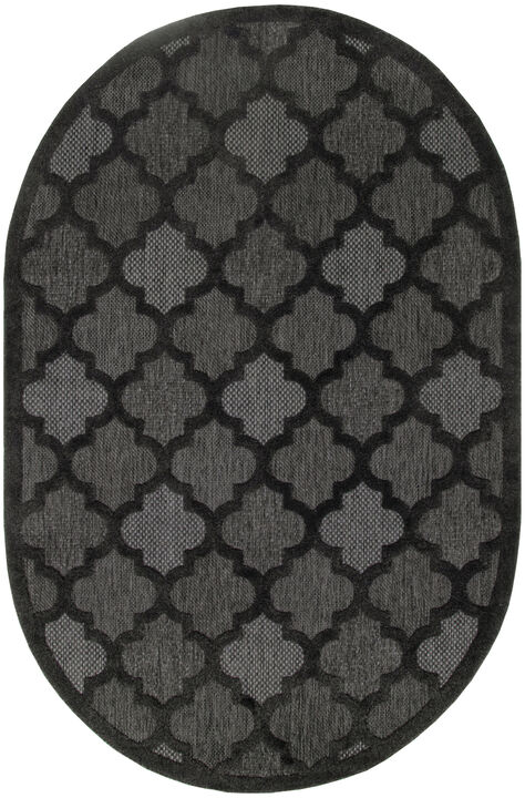 HomeRoots Trellis Indoor Outdoor Area Rug
