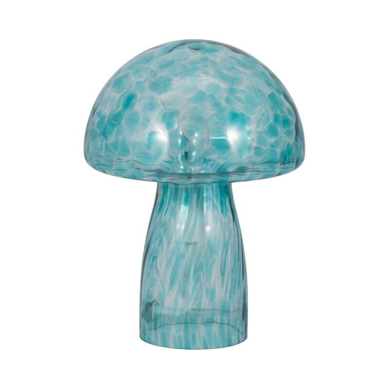 11" Spotted Mushroom Lamp, Seafoam image number 2
