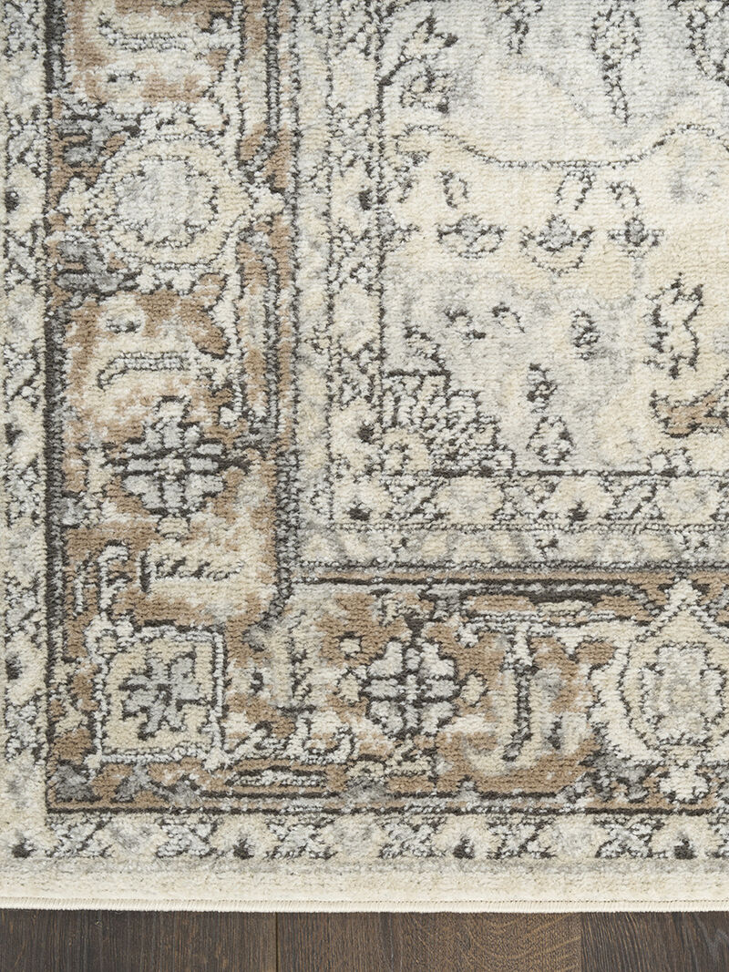 Quarry QUA18 Ivory/Gray/Taupe 2'2" x 10' Rug image number 1