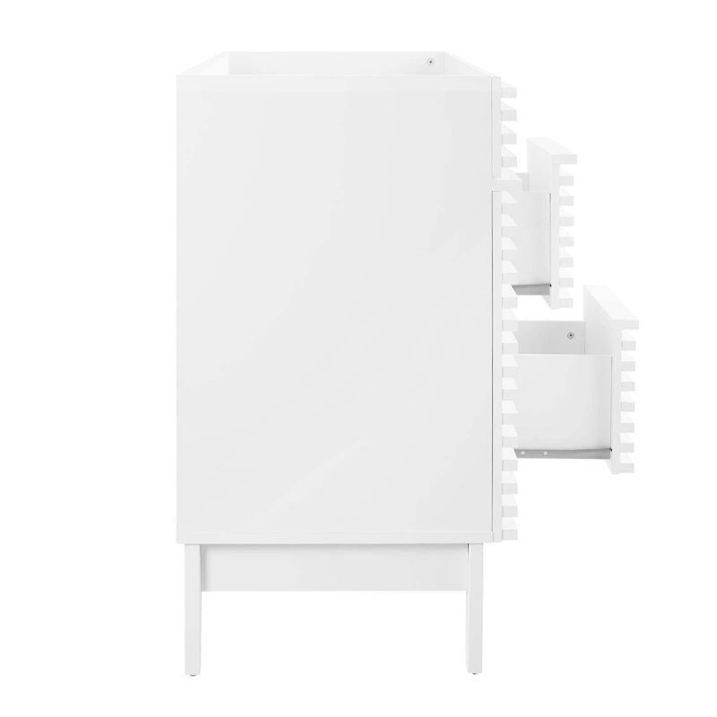 Modway Render 47" MDF and Particleboard Bathroom Vanity Cabinet in White image number 2