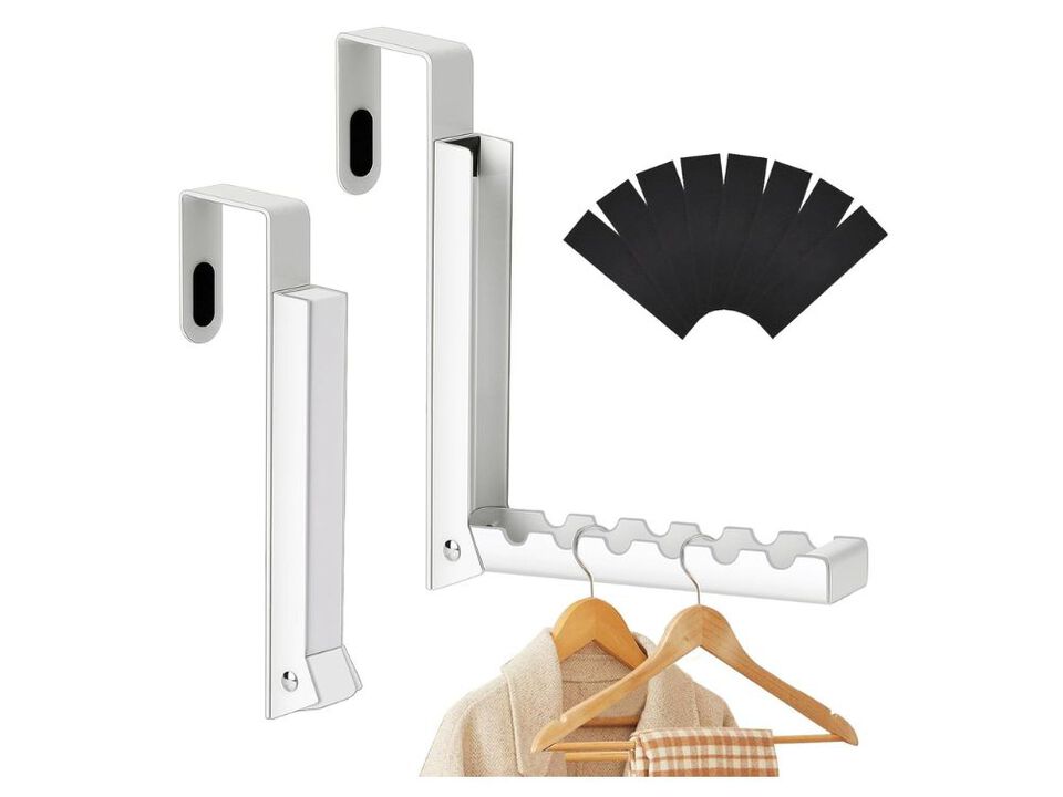2-Packs Over The Door Hanger Hooks With Extra Anti-Slip Pads
