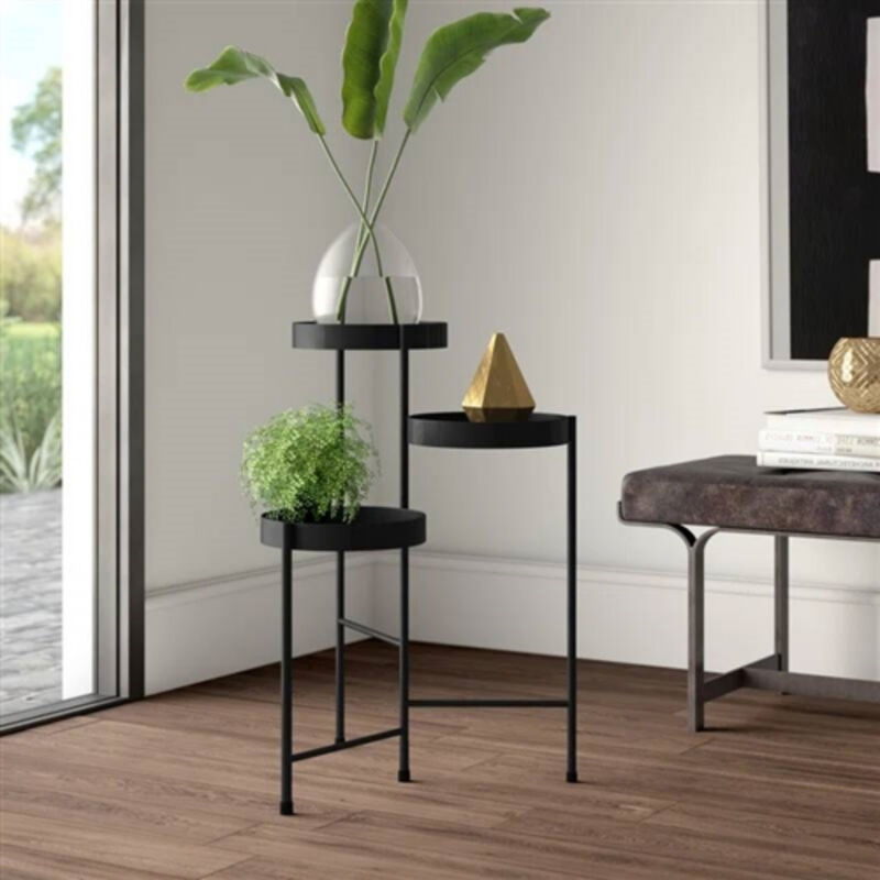 3-Tier Modern Metal Plant Rack &ndash; Decorative Flower Stand For Home Decor