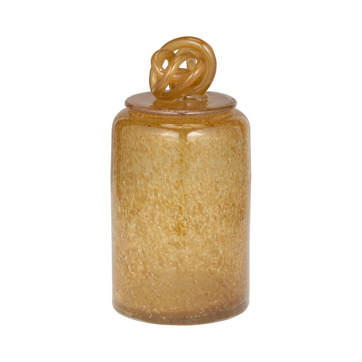 Glass 10in Jar w/ Knot Lid