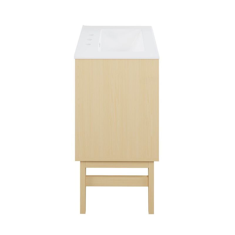 24" Freestanding Bathroom Vanity with 3-Hole Centerset Sink Top image number 7