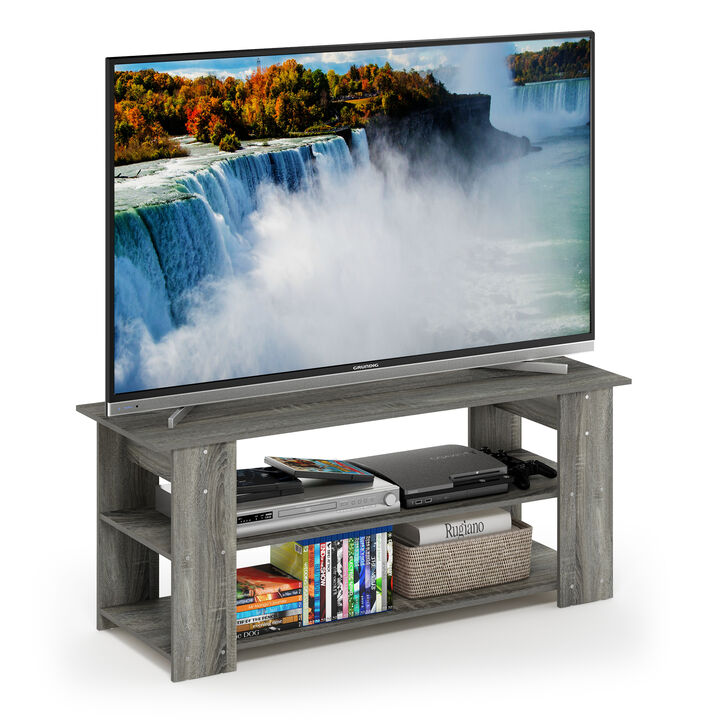 Furinno Furinno 15118 JAYA TV Stand Up To 50-Inch, French Oak Grey/Black