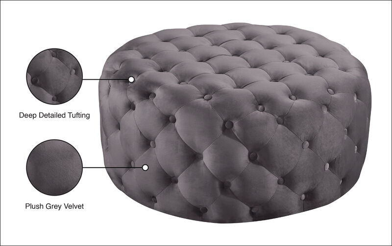 Meridian Furniture Addison Velvet Ottoman/Bench image number 3