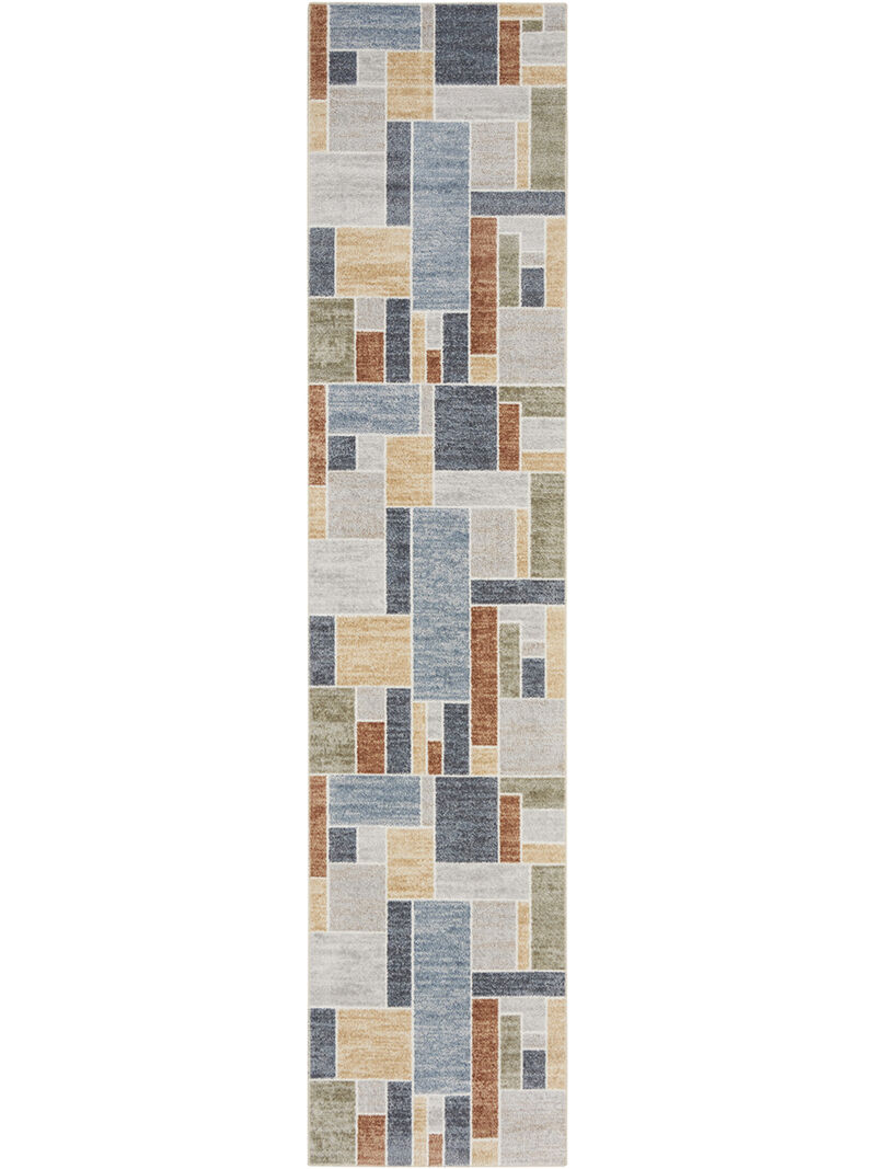 Astra Machine Washable ASW09 Multicolor 2'2" x 12' Rug