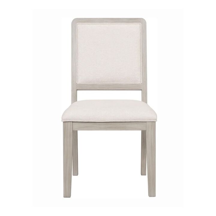 Giva Dining Side Chair Set of 2, Rattan Design, Natural Brown Wood