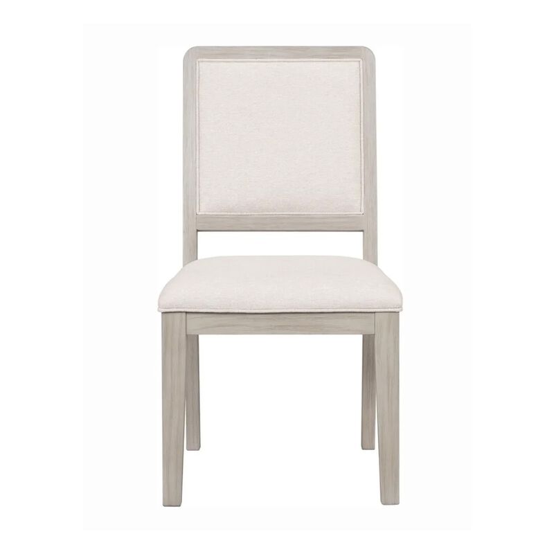 Giva Dining Side Chair Set of 2, Rattan Design, Natural Brown Wood