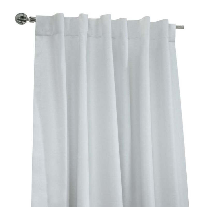 Thermaplus Baxter Total Blackout Back Tab Curtain - 52x95", White