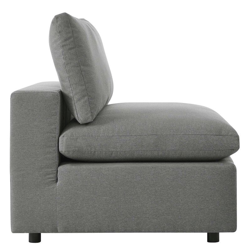 Commix Overstuffed Outdoor Patio Armless Chair image number 3