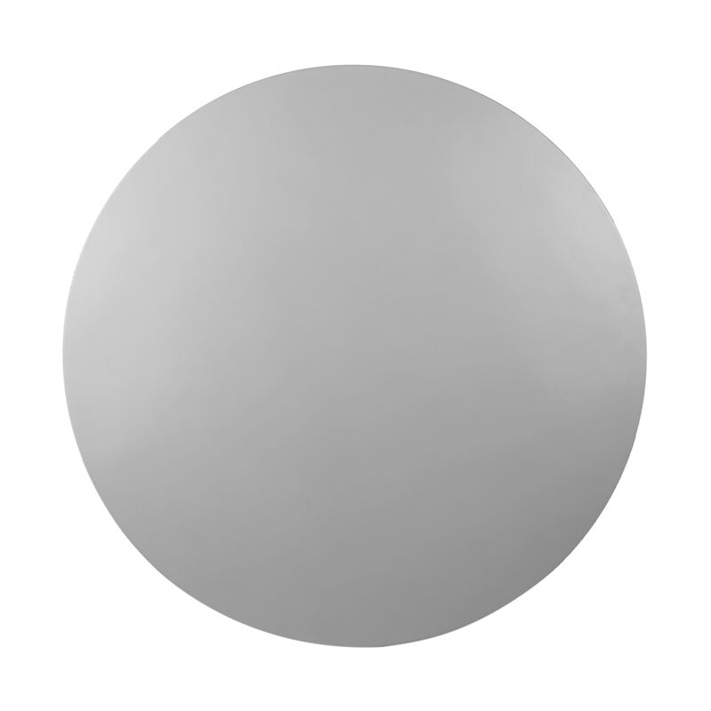 Kilo Dining Table, Brown Wood Legs, 47 Inch Round Gray Superstone Top