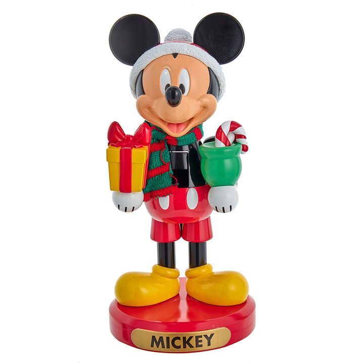 10" Disney© Mickey Mouse With Present Nutcracker