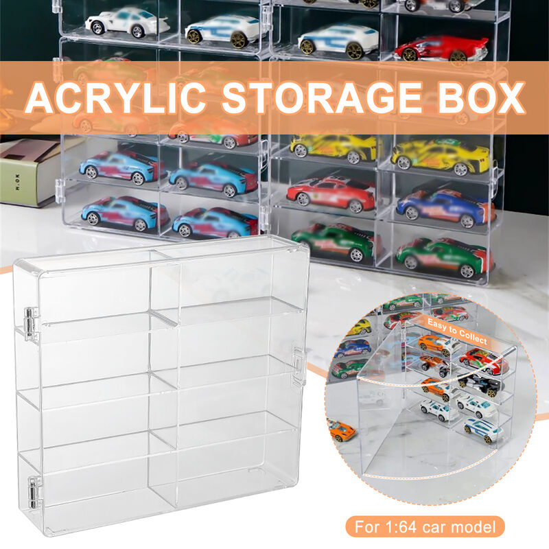 8-Slot Acrylic Organizer &ndash; Transparent Display Rack Storage Box for Small Items