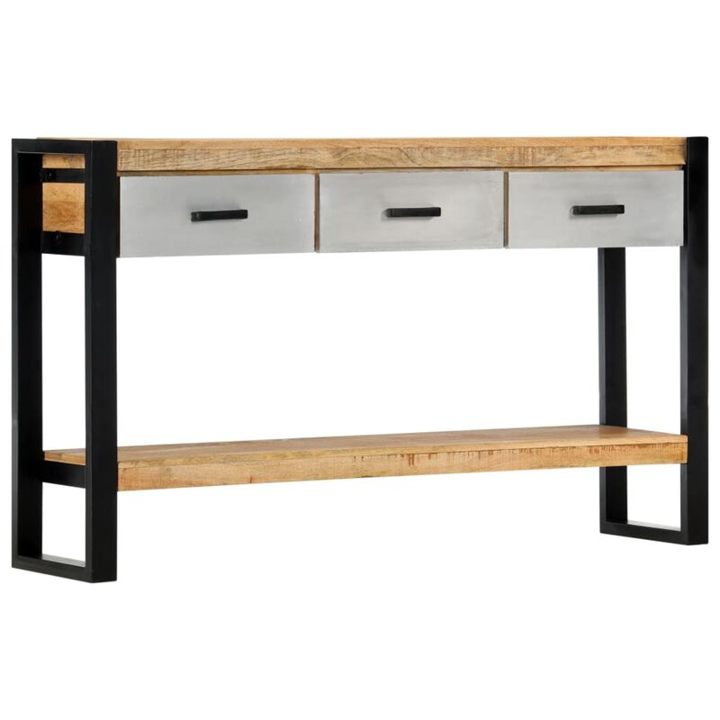 vidaXL Console Table 51.1"x11.8"x29.9" Solid Mango Wood image number 0