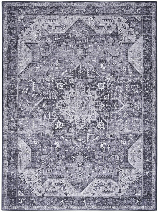 Nourison Washables NWB15 Charcoal/Gray 4' x 6' Rug