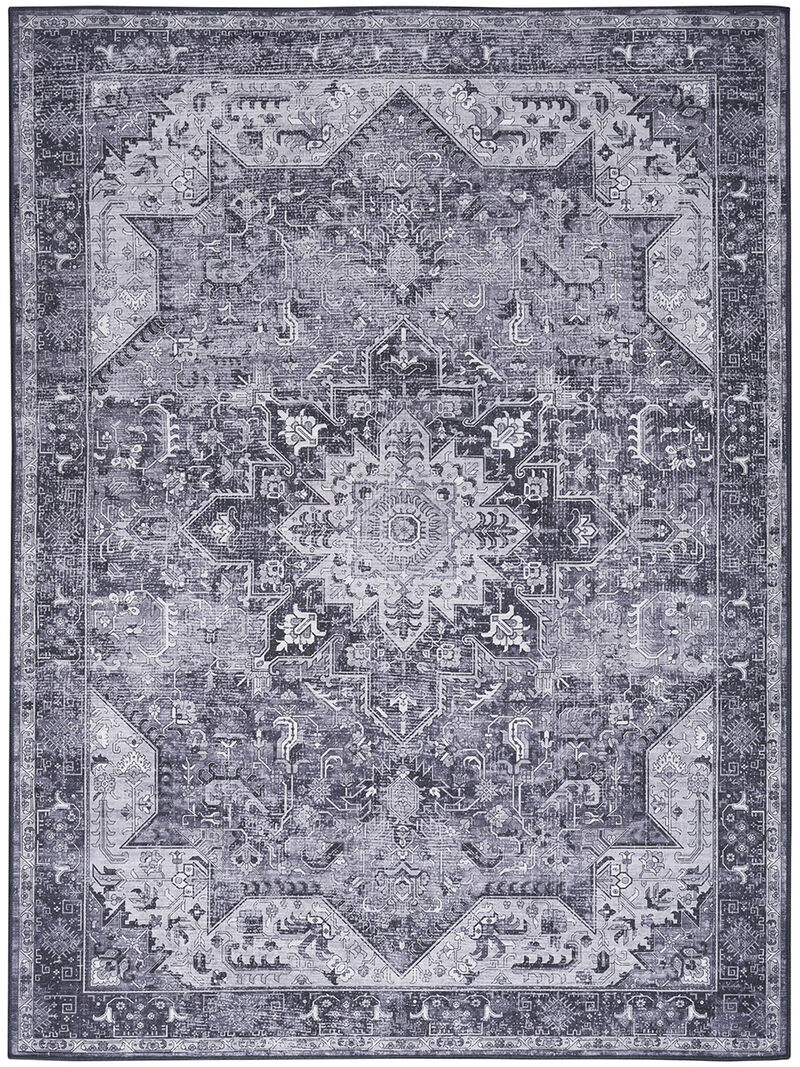 Nourison Washables NWB15 Charcoal/Gray 4' x 6' Rug