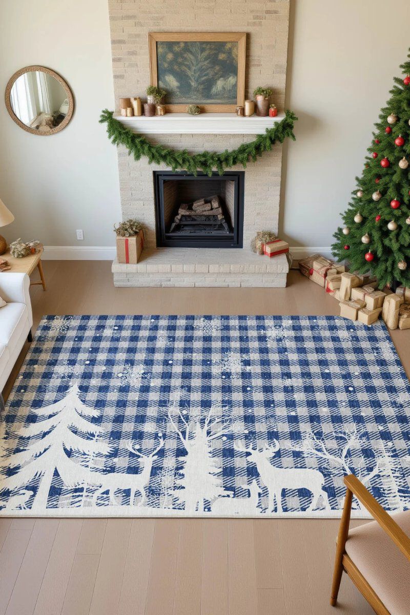 Merry & Bright MY26 Blue 9' x 12' Rug image number 1