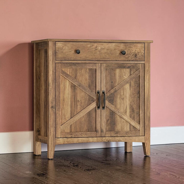 Coffee Bar Cabinet with Drawers Kitchen Storage Furniture